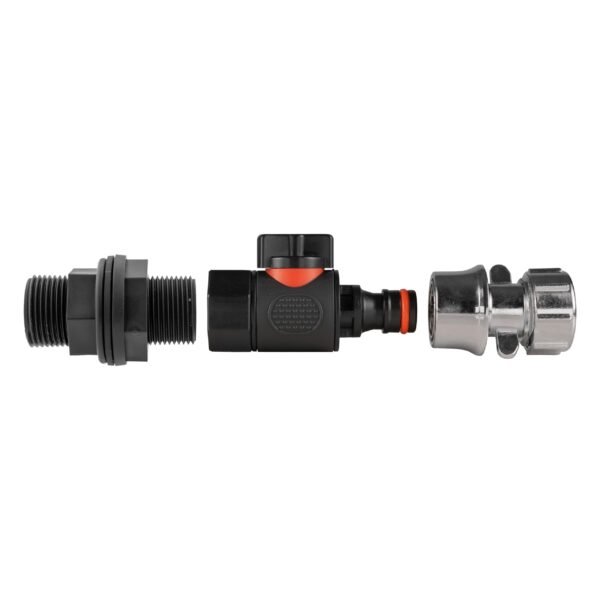 Water butt connector 3/4 inch bsp with bspf-quick connect valve and 1/2 inch zinc chrome hose connector – heavy duty pipe & hose fitting uk water butt fittings free shipping 4