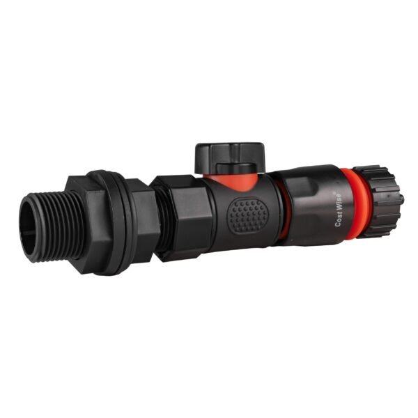 Water butt connector 3/4 inch bsp with bspf-quick connect valve and 4mm micro barb hose connector – heavy duty pipe & hose fitting uk water butt fittings free shipping 7