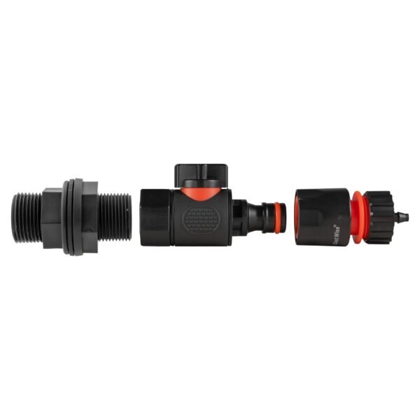 Water butt connector 3/4 inch bsp with bspf-quick connect valve and 4mm micro barb hose connector – heavy duty pipe & hose fitting uk water butt fittings free shipping 9