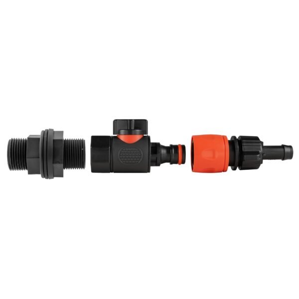 Water butt connector 3/4 inch bsp with bspf-quick connect valve and 16mm barb hose connector – heavy duty pipe & hose fitting uk water butt fittings free shipping 4