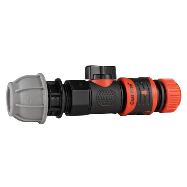 20mm MDPE Straight with BSPF-Quick Connect Valve & Hose