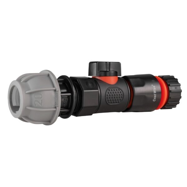 20mm mdpe straight with bspf-quick connect valve & hose – heavy duty pipe & hose fitting uk