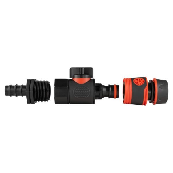 16mm Barbed Straight with BSPF-Quick Connect Valve & Hose