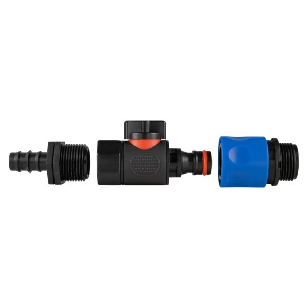 16mm Barbed Straight with BSPF-Quick Connect Valve & Hose