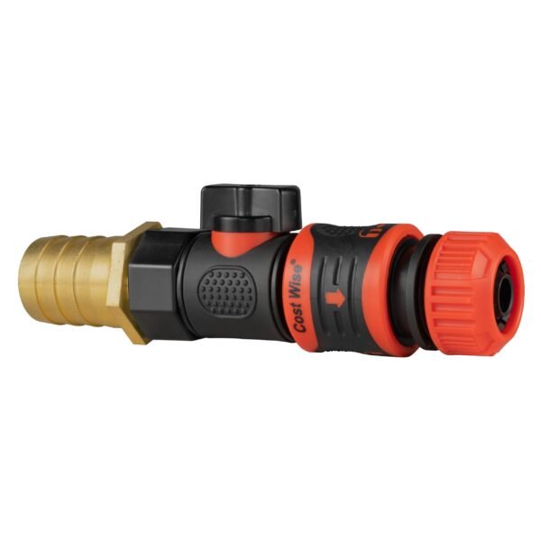 25mm brass barb with bspf-quick connect valve & hose – barbed hose pipe connector uk brass connectors free shipping 9