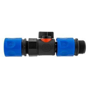 BSPF-Quick Connect Male Valve with 2 x Hose Connectors 3/4"