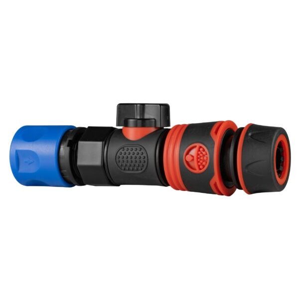 Hose connector blue with bspf quick connect valve and soft touch black/orange half inch hose connector garden hose fittings free shipping 2