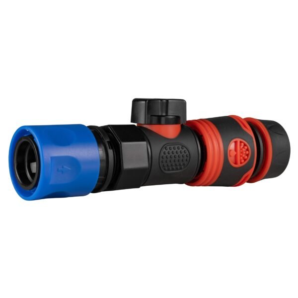 Hose connector blue with bspf quick connect valve and soft touch black/orange half inch hose connector garden hose fittings free shipping 3
