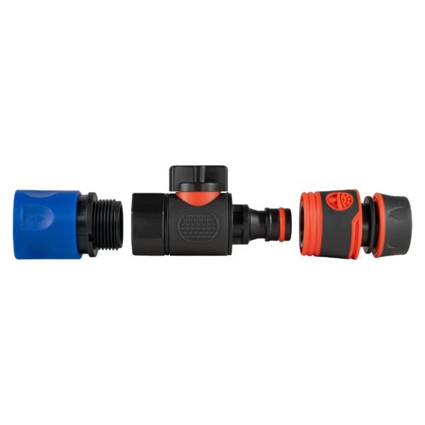 Hose connector blue with bspf quick connect valve and soft touch black/orange half inch hose connector garden hose fittings free shipping 4