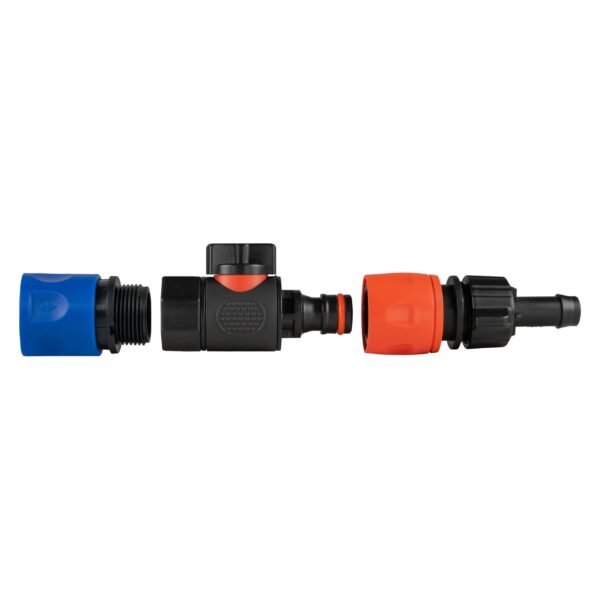 Hose connector blue with bspf quick connect valve and 13mm barb connector – click-fit garden hose connector uk garden hose fittings free shipping 4
