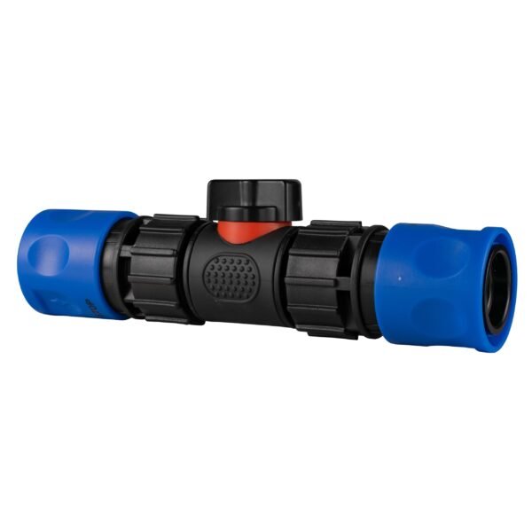 In-line bspm valve with 2 x hose connectors blue – water flow control valve uk brass connectors free shipping 2