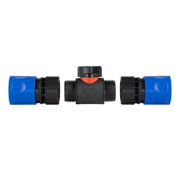 In-line bspm valve with 2 x hose connectors blue – water flow control valve uk brass connectors free shipping 4