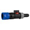 Hose Connector Blue with In-Line BSPM Valve and 20mm Barbed Garden Hose Fittings Free Shipping 29