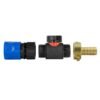 Hose connector blue with in-line bspm valve and 13mm brass full flow valves free shipping 4