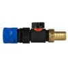 Hose connector blue with in-line bspm valve and 19mm brass – heavy duty pipe & hose fitting uk full flow valves free shipping 1