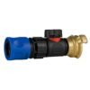 Hose Connector Blue with In-Line BSPM Valve and Geka Type