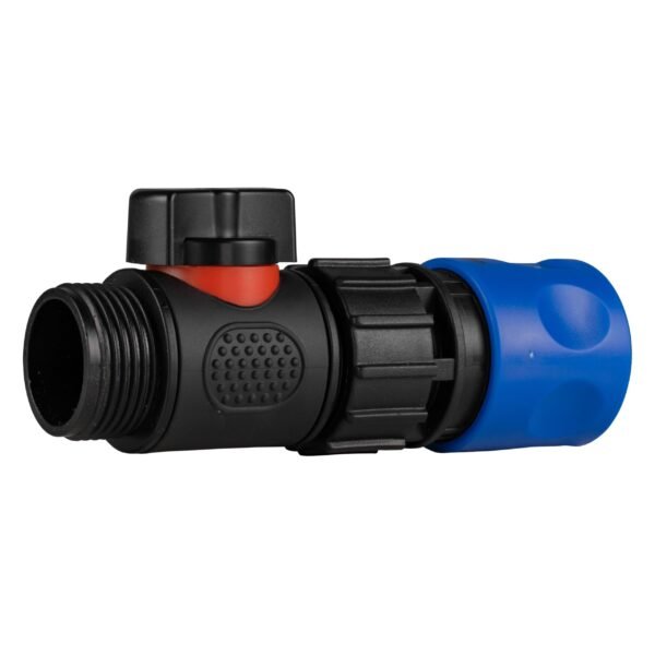 Hose connector blue with in-line bspm threaded valve – water flow control valve uk brass connectors free shipping 5