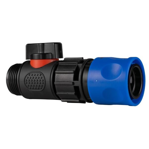 Hose connector blue with in-line bspm threaded valve – water flow control valve uk brass connectors free shipping 7