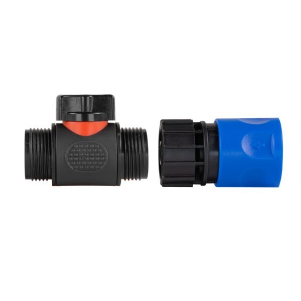 Hose connector blue with in-line bspm threaded valve – water flow control valve uk brass connectors free shipping 9