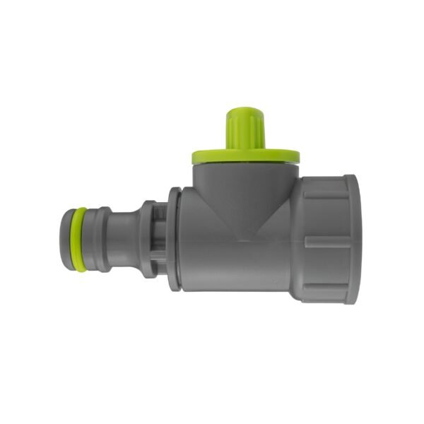 Tap adapter with valve ¾ inch bspf – snap-on connector, lime – heavy duty outdoor garden tap uk garden hose connection set free shipping 7