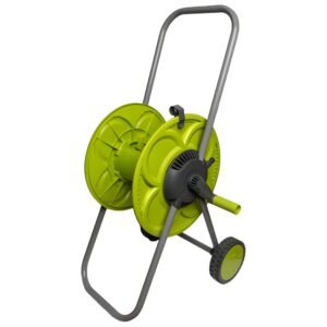 Hose Reel Eco Portable Cart Lime 50m Hose Reels & Hangers Free Shipping