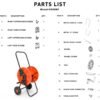 Hose Cart with Wheels for 60m 1/2″ Garden Hose CW Hose Reels & Hangers Free Shipping 49