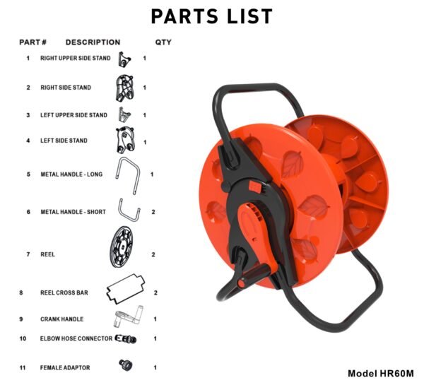 Hose reel for 60m 1/2″ garden hose cw – wall mounted garden hose reel uk hose reels & hangers free shipping 15