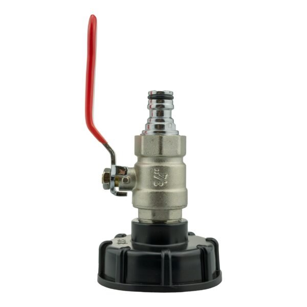Ibc 2 inch s60x6 cap with lever valve and zinc chrome male quick connector – home diy accessory uk ibc kits free shipping 5