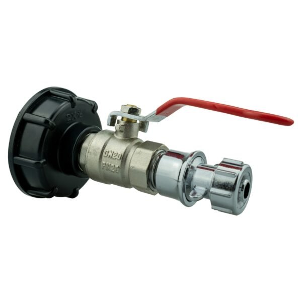 Ibc 2 inch s60x6 cap with lever valve, click lock and hose – home diy accessory uk ibc kits free shipping 11
