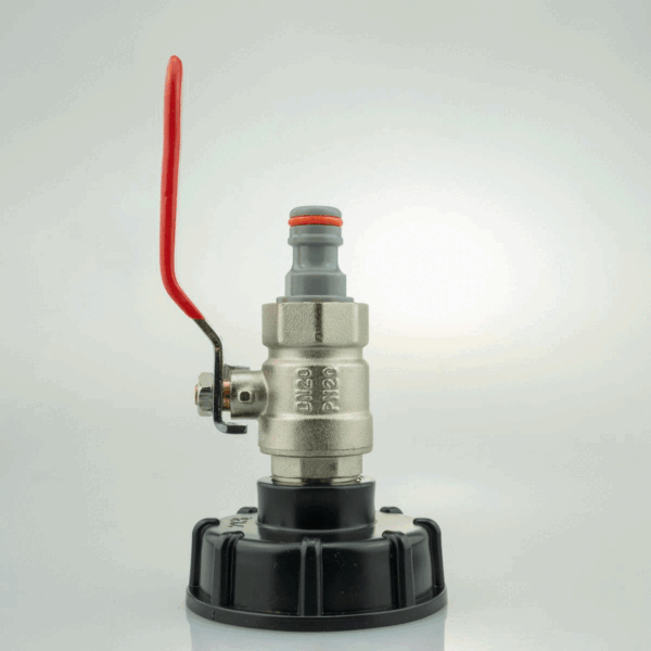 Ibc 2 inch s60x6 cap with lever valve and white line male quick connector – home diy accessory uk ibc kits free shipping 15