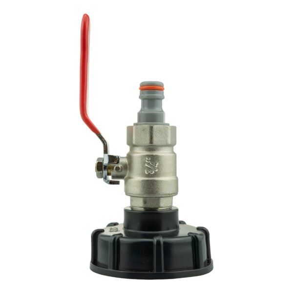 Ibc 2 inch s60x6 cap with lever valve and white line male quick connector – home diy accessory uk ibc kits free shipping 5