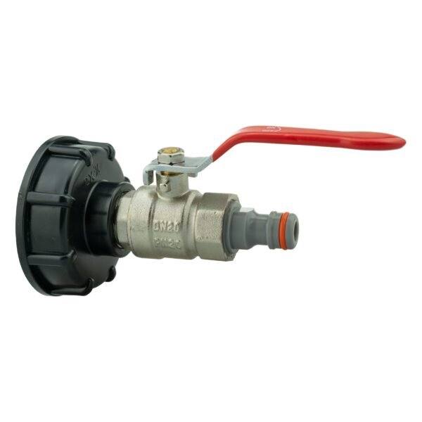 Ibc 2 inch s60x6 cap with lever valve and white line male quick connector – home diy accessory uk ibc kits free shipping 13