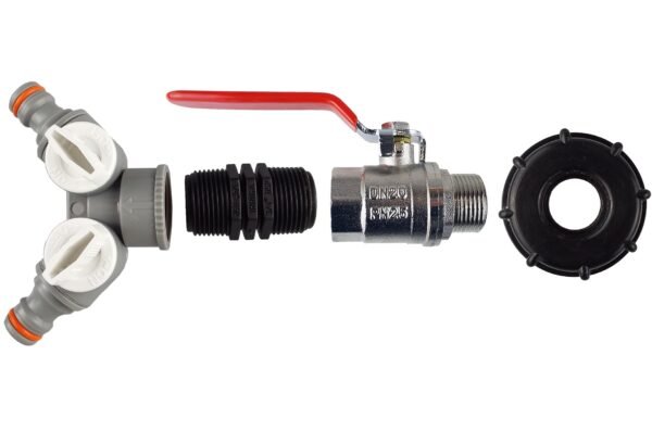 Ibc 2” s60x6 cap with lever valve and two-way splitter wl – home diy accessory uk ibc kits free shipping 2