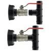 Ibc 2” s60x6 cap with lever valve and 19mm barbed tee – heavy duty pipe & hose fitting uk ibc tanks fittings free shipping 33