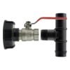 Ibc 2” s60x6 cap with lever valve and 25mm barbed tee – heavy duty pipe & hose fitting uk ibc tanks fittings free shipping 31