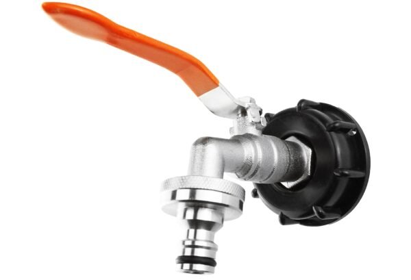 Ibc 2” s60x6 cap with quick connect lever tap ¾” bsp – heavy duty pipe & hose fitting uk ibc tanks fittings free shipping 7