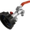 Ibc 2” s60x6 cap with double tap ½” bsp – heavy duty pipe & hose fitting uk ibc tanks fittings free shipping 31