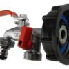 Ibc 2” s60x6 cap with double tap ½” bsp – heavy duty pipe & hose fitting uk ibc tanks fittings free shipping 33