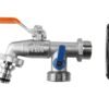Ibc 2” s60x6 cap with double tap ¾” bsp – heavy duty pipe & hose fitting uk ibc tanks fittings free shipping 27