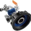 Ibc 2” s60x6 cap with double tap ¾” bsp – heavy duty pipe & hose fitting uk ibc tanks fittings free shipping 29