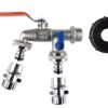 Ibc 2” s60x6 cap with quick connect double tap and hose – heavy duty pipe & hose fitting uk ibc tanks fittings free shipping 9