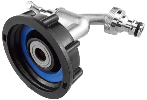 Ibc 2” s60x6 cap with quick connect nickle plated bib tap ½” – heavy duty pipe & hose fitting uk ibc tanks fittings free shipping 13