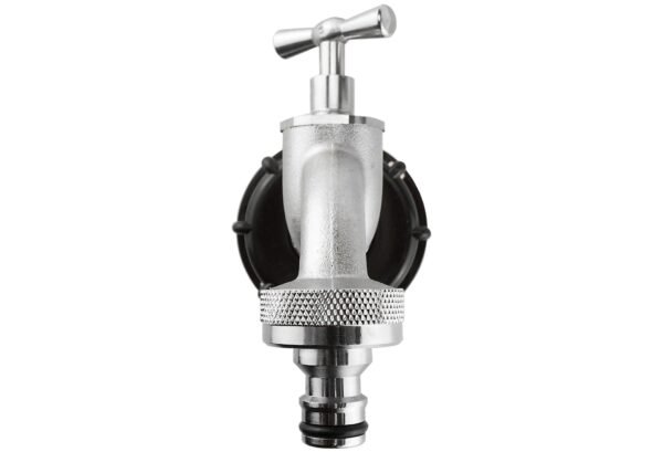 Ibc 2” s60x6 cap with quick connect nickle plated bib tap ½” – heavy duty pipe & hose fitting uk ibc tanks fittings free shipping 17