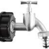 Ibc 2” s60x6 cap with quick connect nickle plated bib tap ½” – heavy duty pipe & hose fitting uk ibc tanks fittings free shipping 35