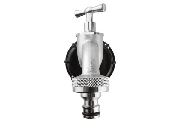 Ibc 2” s60x6 cap with quick connect nickle plated bib tap ½” – heavy duty pipe & hose fitting uk ibc tanks fittings free shipping 19