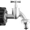 Ibc 2” s60x6 cap with quick connect nickle plated bib tap ½” – heavy duty pipe & hose fitting uk ibc tanks fittings free shipping 39