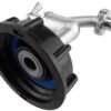Ibc 2” s60x6 cap with nickle plated bib tap ½” barb – heavy duty pipe & hose fitting uk ibc tanks fittings free shipping 39