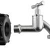 Ibc 2” s60x6 cap with nickle plated bib tap ½” barb – heavy duty pipe & hose fitting uk ibc tanks fittings free shipping 35
