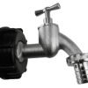 Ibc 2” s60x6 cap with nickle plated bib tap ½” barb – heavy duty pipe & hose fitting uk ibc tanks fittings free shipping 37