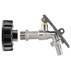 IBC 2" S60X6 - 1/2" BSP Cap with Lever Tap Hose Barb and